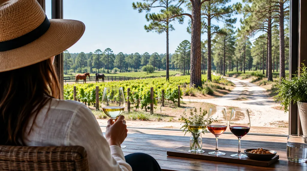 A vineyard tasting room with wine glasses in North Augusta, SC
