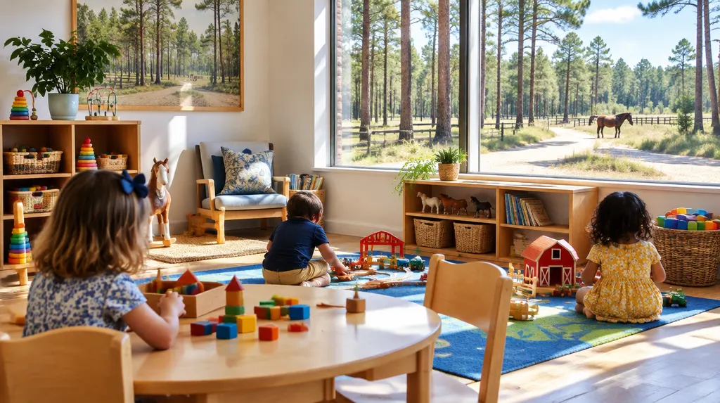 A bright preschool classroom with colorful toys in North Augusta, SC