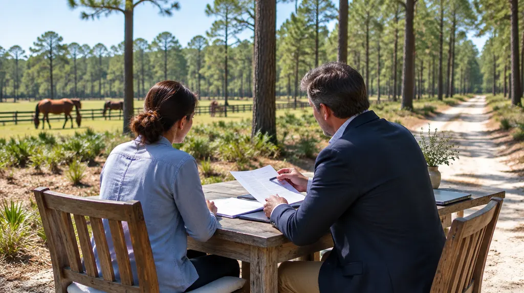 A tax preparer reviewing documents with a client in North Augusta, SC