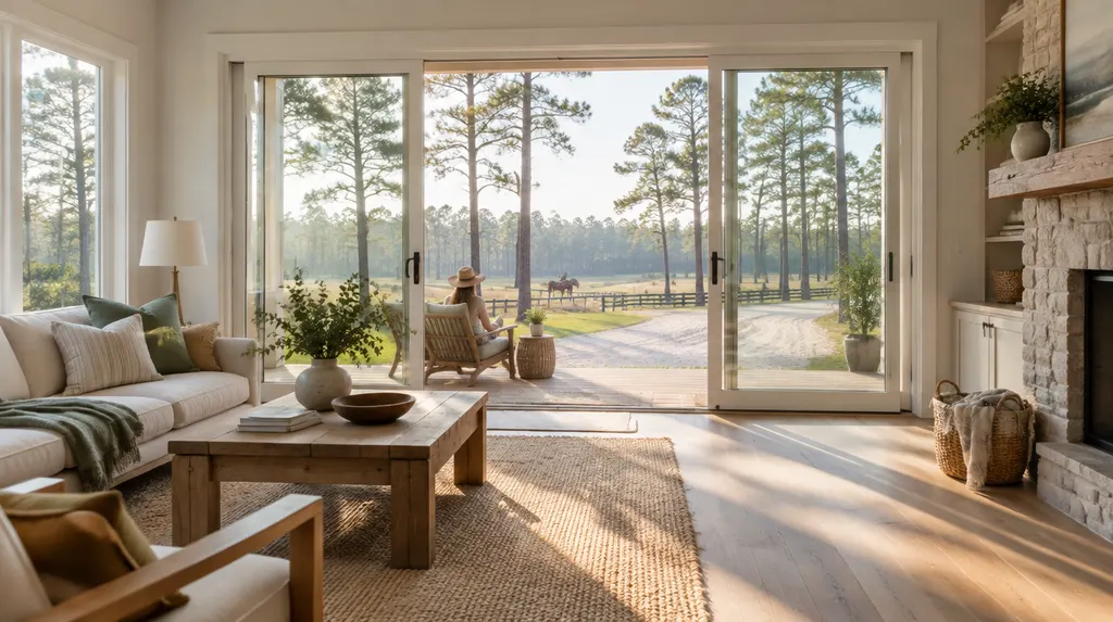 A bright room with new sliding patio doors in North Augusta, SC