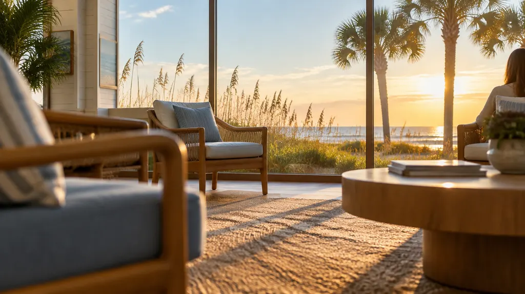 A peaceful waiting room with natural light in North Myrtle Beach, SC