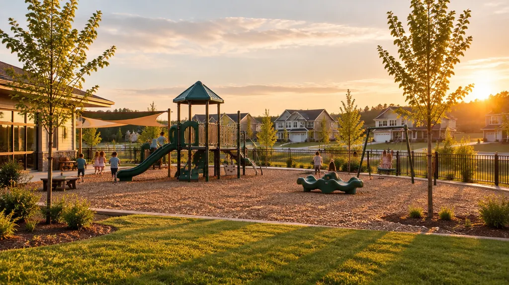An outdoor playground at a childcare center in Rock Hill, SC