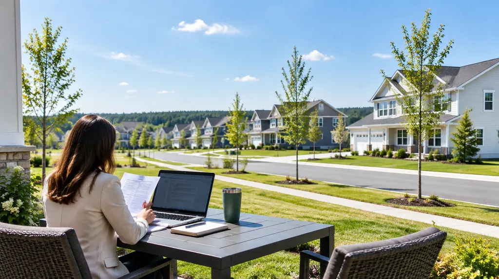 A broker reviewing documents on a laptop in Rock Hill, SC