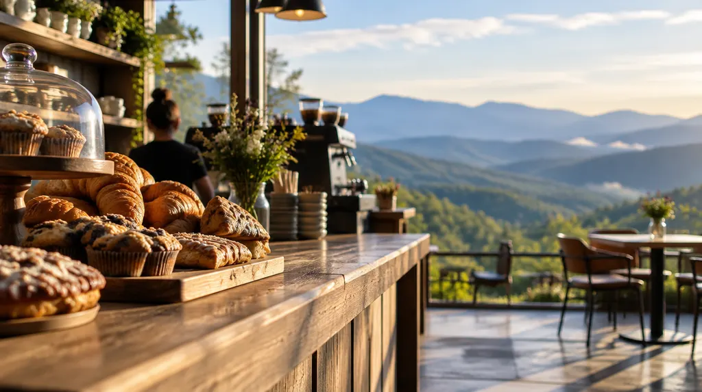 A cozy café counter with pastries in Simpsonville, SC