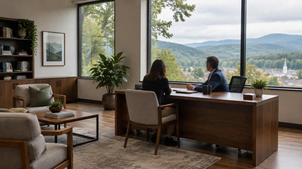 A calm, modern advisory office in Simpsonville, SC