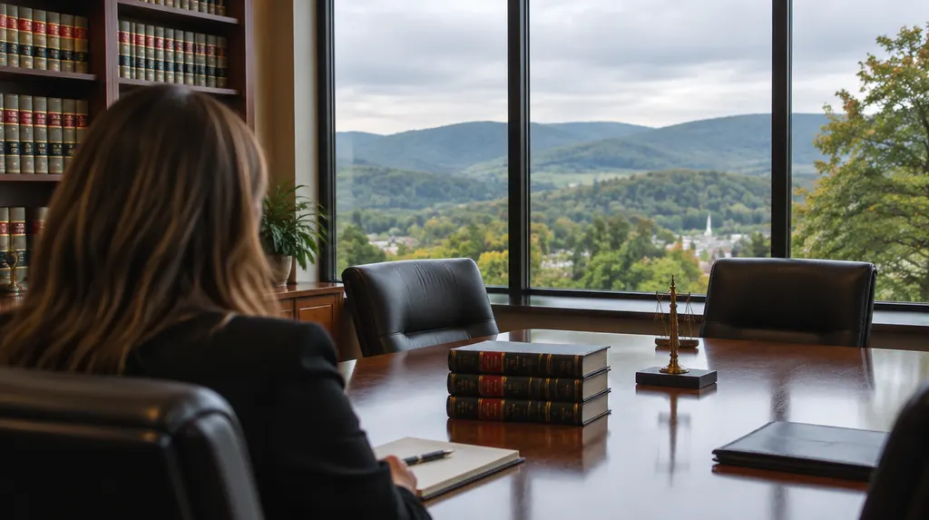 A law firm conference room with legal books in Simpsonville, SC
