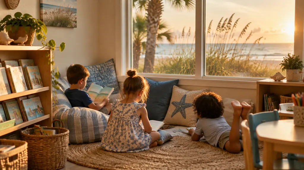 A cozy reading corner in a daycare in Socastee, SC