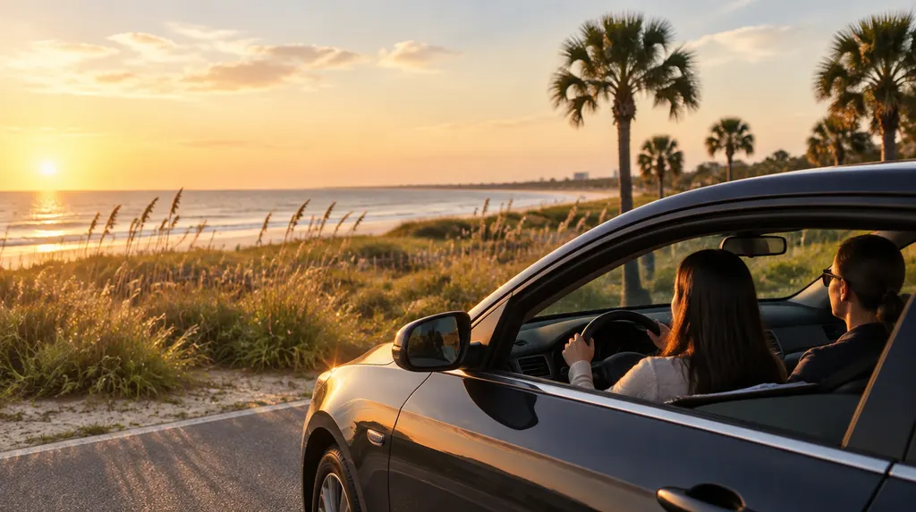 A driving instructor in the passenger seat of a training car in Socastee, SC
