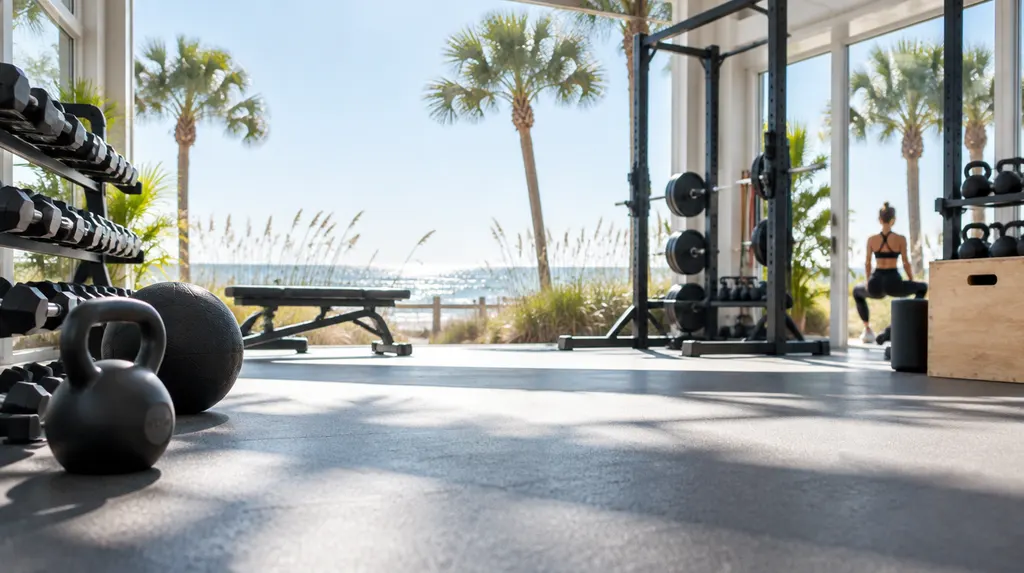 A bright boutique gym with equipment in Socastee, SC