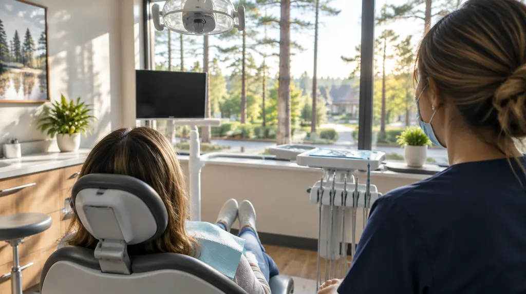 A bright modern dental treatment room in St. Andrews, SC