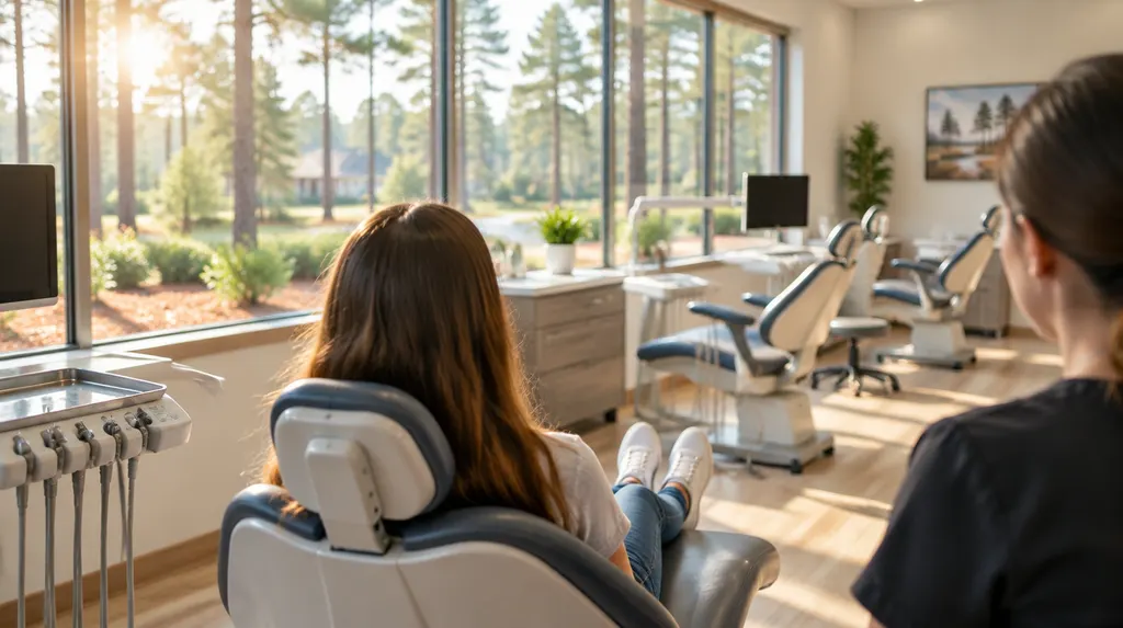A bright orthodontic office with treatment chairs in St. Andrews, SC