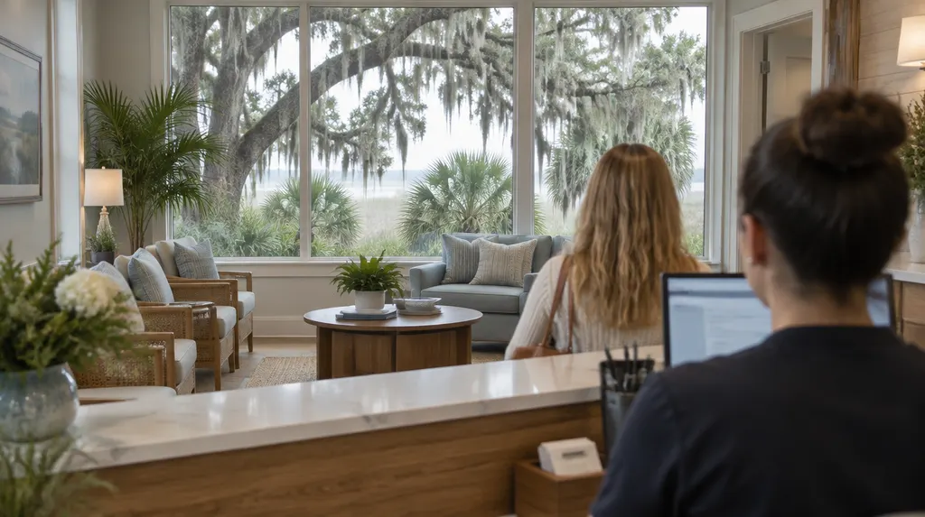 A welcoming dental office reception area in Summerville, SC