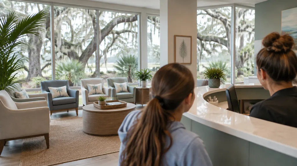 A cheerful orthodontic reception area in Summerville, SC