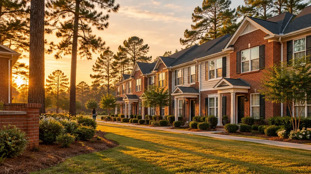 A neat row of rental townhomes in Sumter, SC