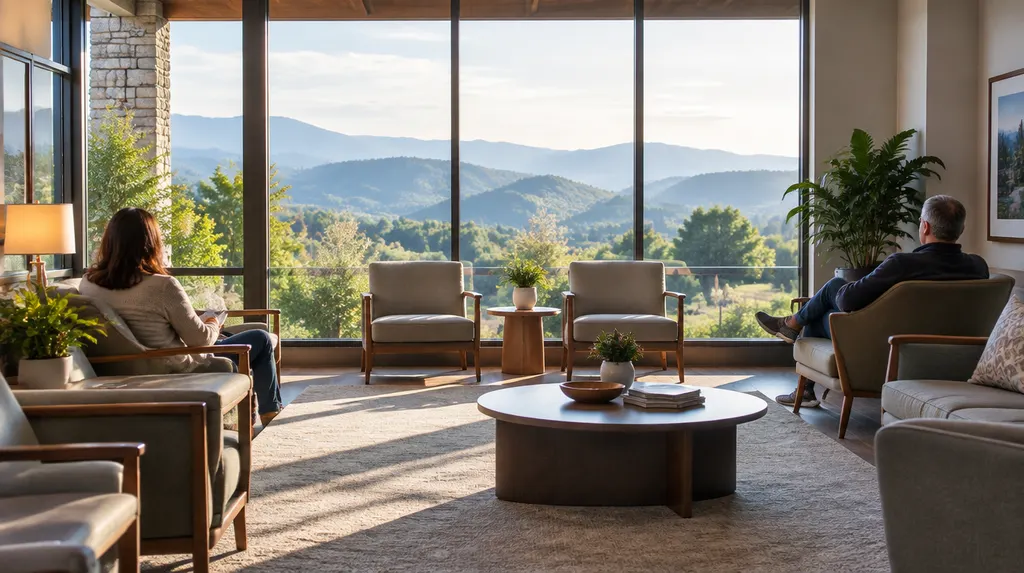 A peaceful waiting room with natural light in Taylors, SC
