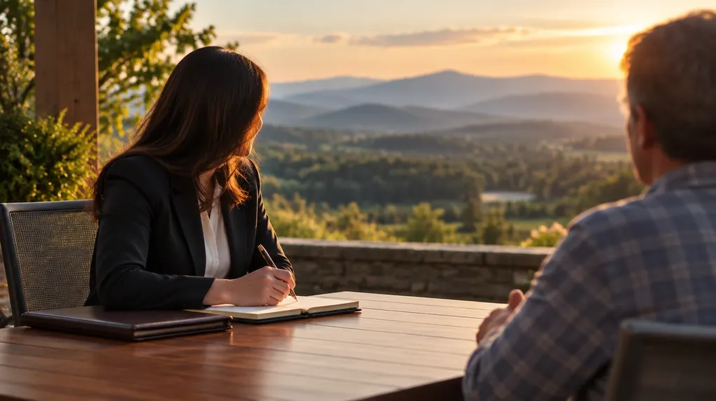 An attorney taking notes during a consultation in Taylors, SC