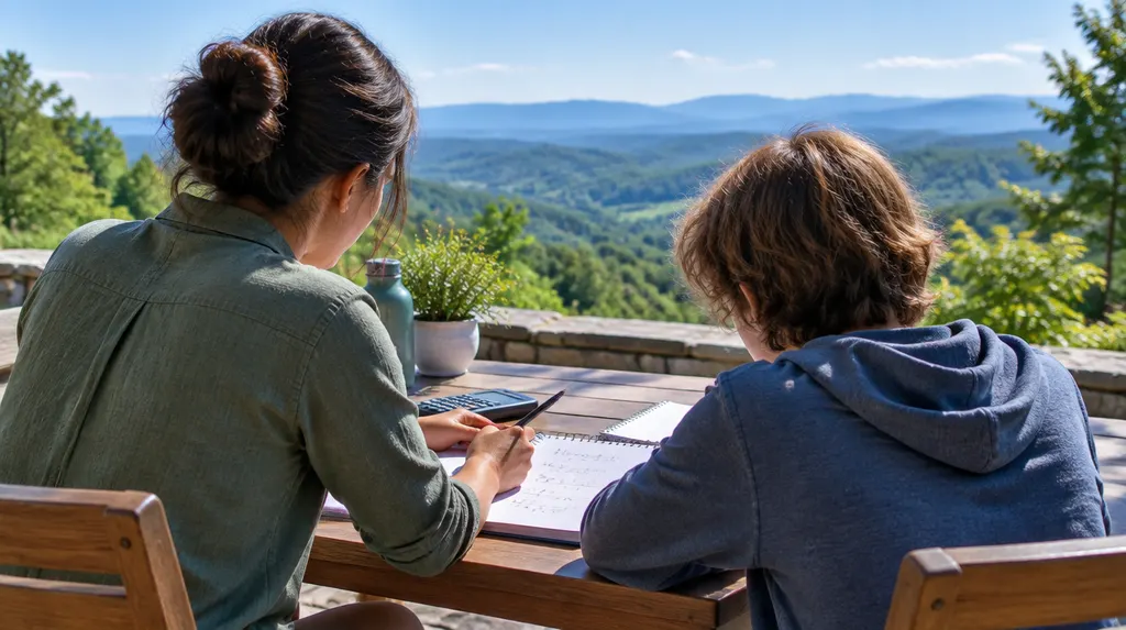 A tutor helping a student with math at a table in Taylors, SC