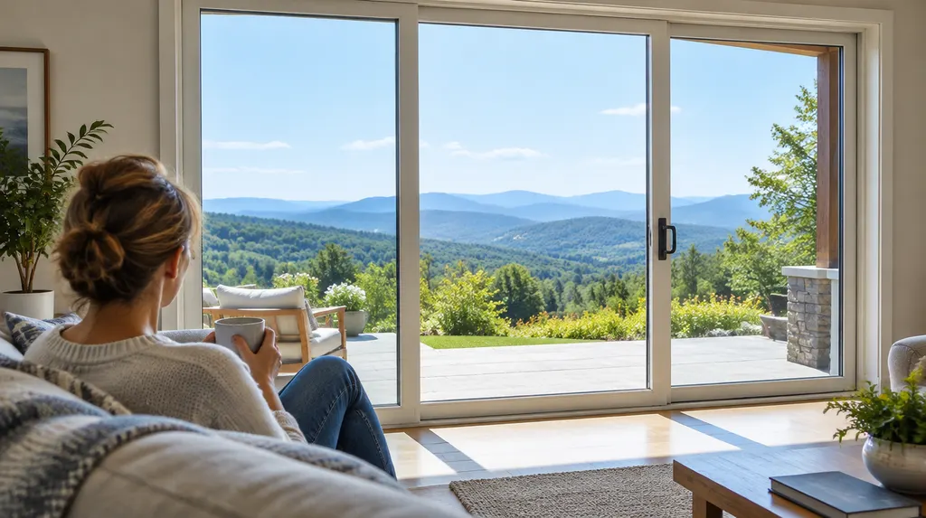 A bright room with new sliding patio doors in Taylors, SC