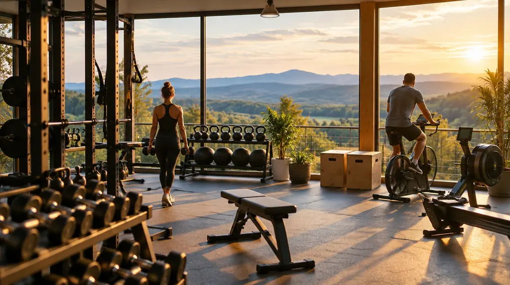 A bright boutique gym with equipment in Wade Hampton, SC